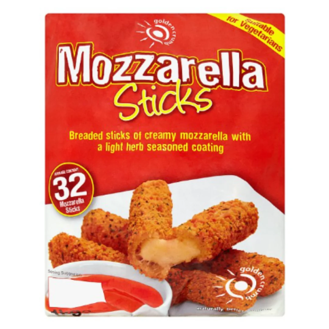 Golden Crumb 32 Mozzarella Sticks 1kg x 6 Packs