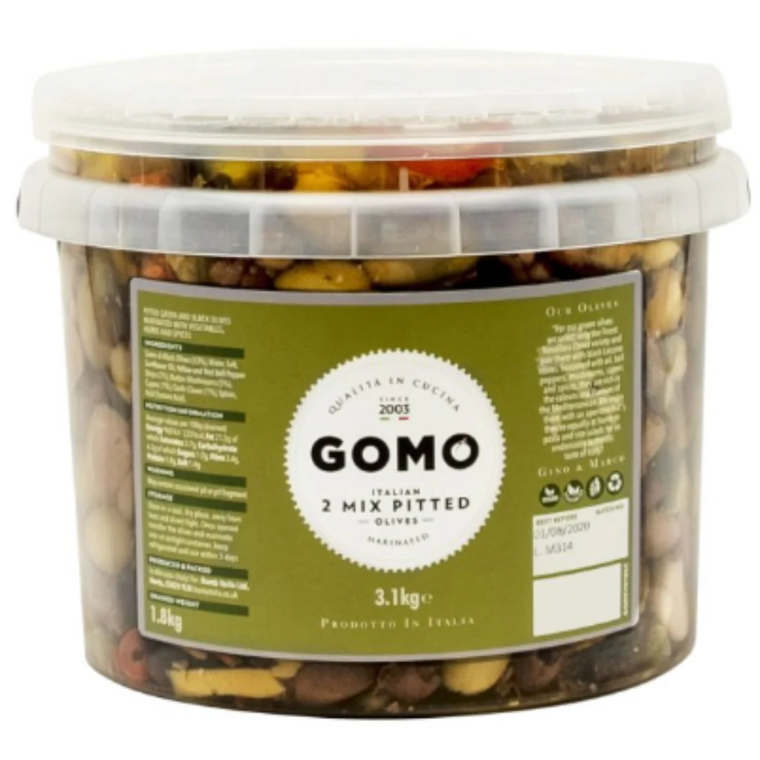 Gomo 2 Italian Mix Pitted Olives 3100g x 2