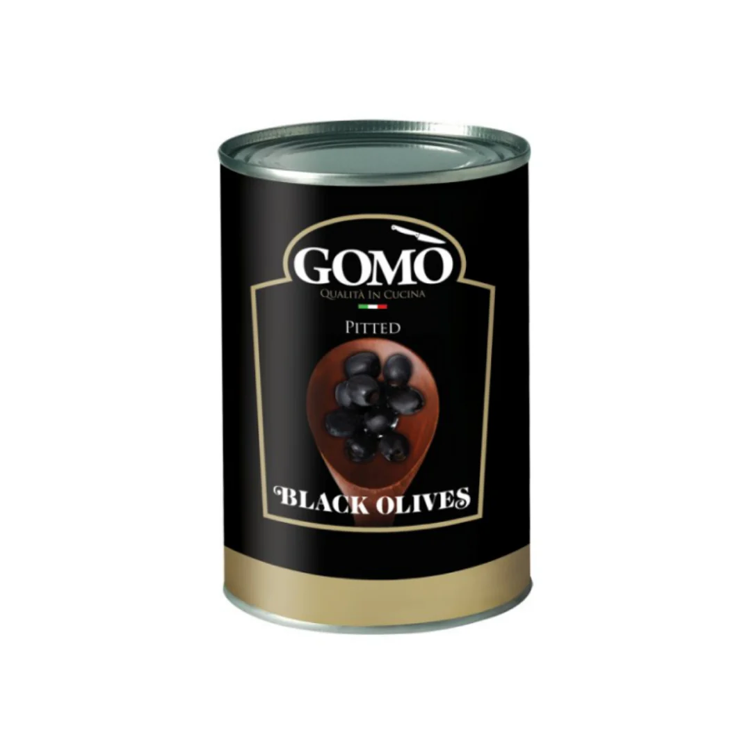 Gomo Pitted Black Olives 4.15kg x 3