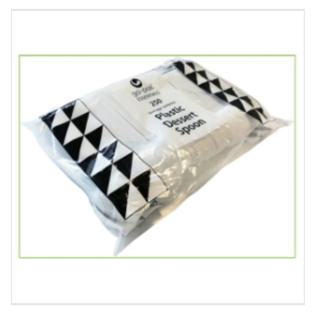 Go-Pak Essential 250 Plastic Dessert Spoon | Approx 25 per Case| Case of 10