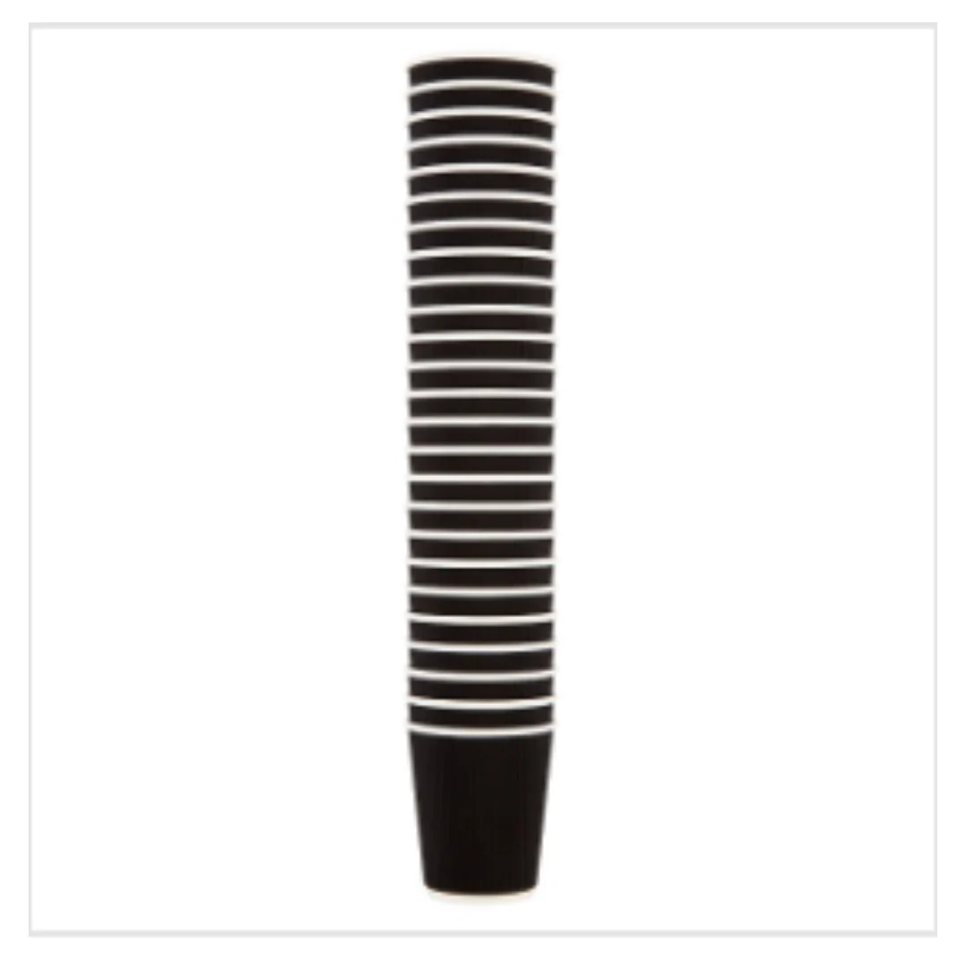 Go-Pak 8oz Ripple Coffee Cup Black 20 x 25 (500pcs) | Approx 500 per Case| Case of 1