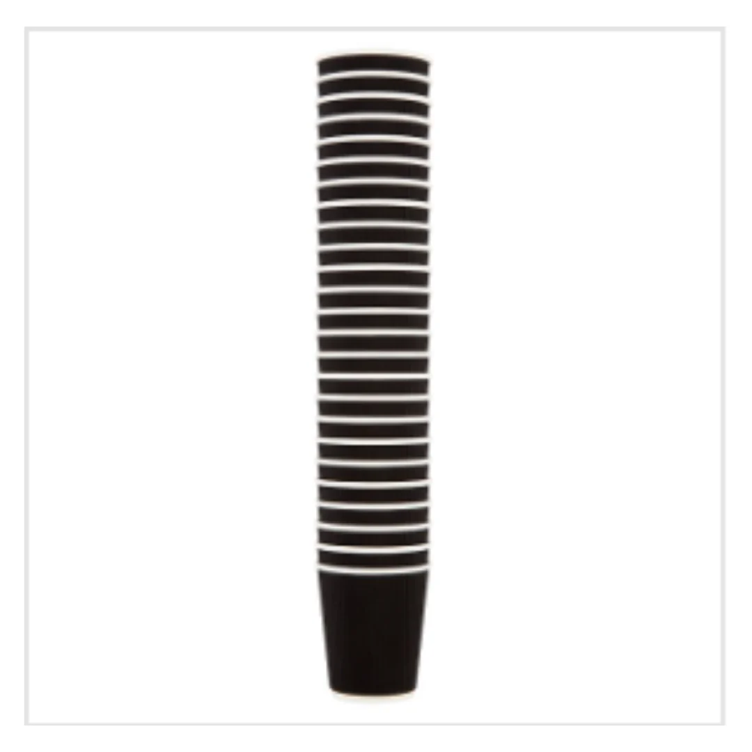 Go-Pak 8oz Ripple Coffee Cup Black 20 x 25 (500pcs) | Approx 25 per Case| Case of 20