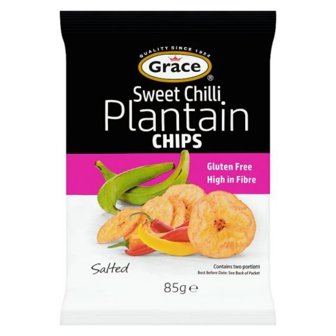 Grace Sweet Chilli Plantain Chips Salted 85gr