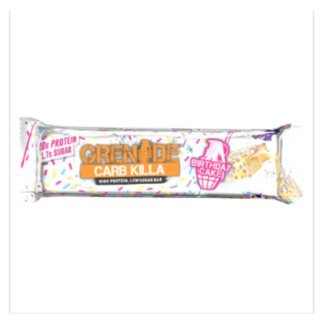 Grenade Carb Killa High Protein, Low Sugar Bar Birthday Cake 60g x Case of 12