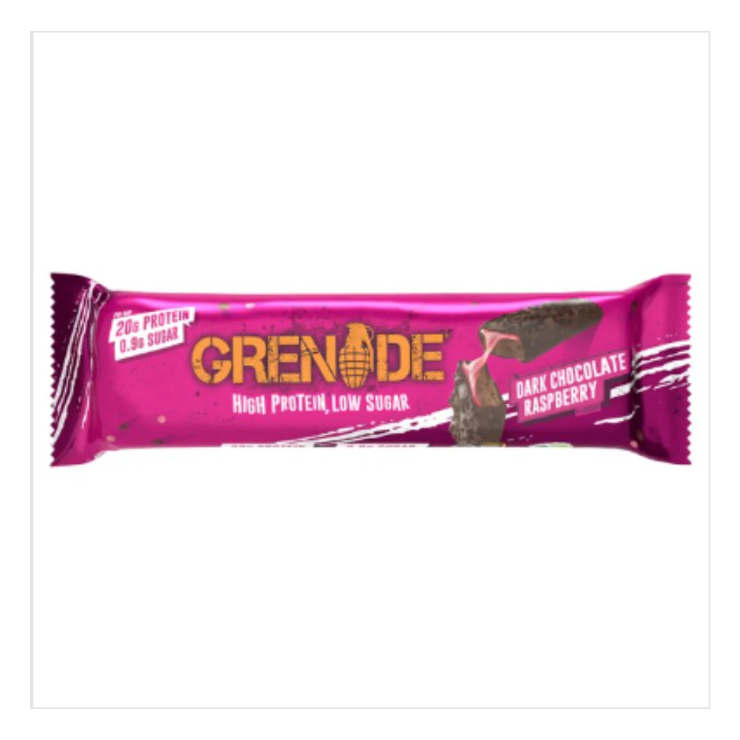 Grenade Dark Chocolate Raspberry Flavour 60g x Case of 12