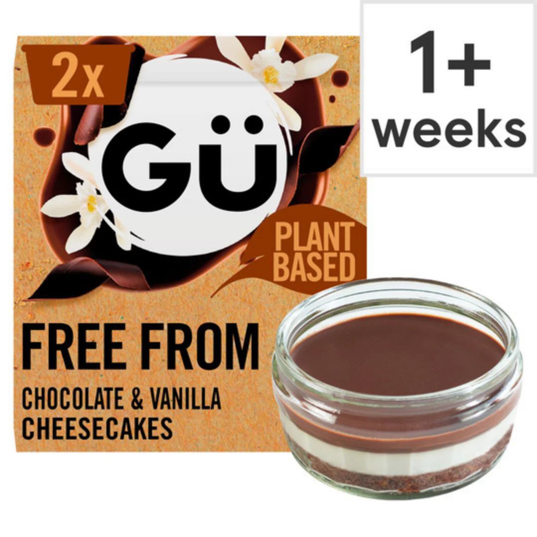 Gu Free From Chocolate & Vanilla Cheesecake 2X82gr