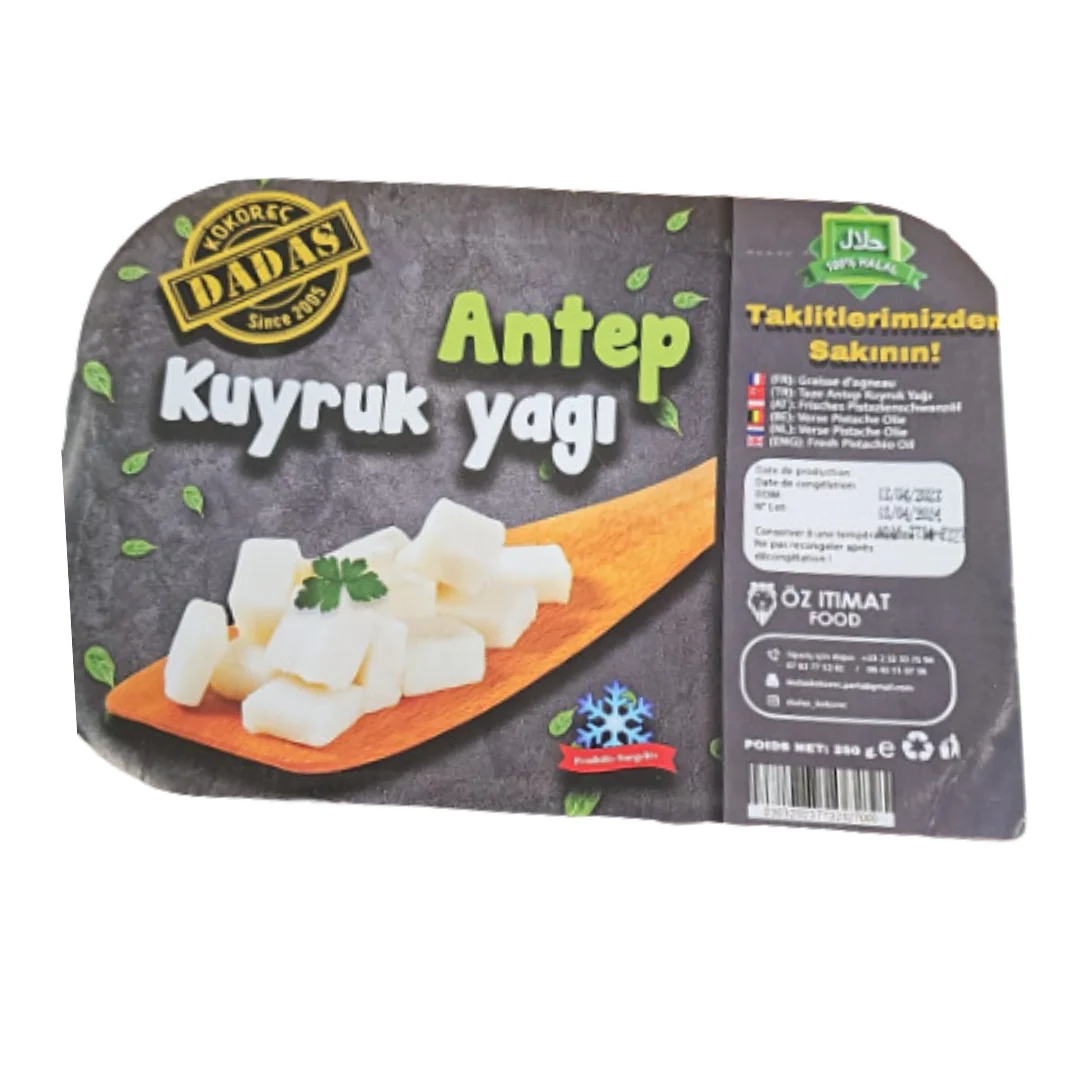 Halal Fresh Lamb Tail Fat 250gr x 4 Packs