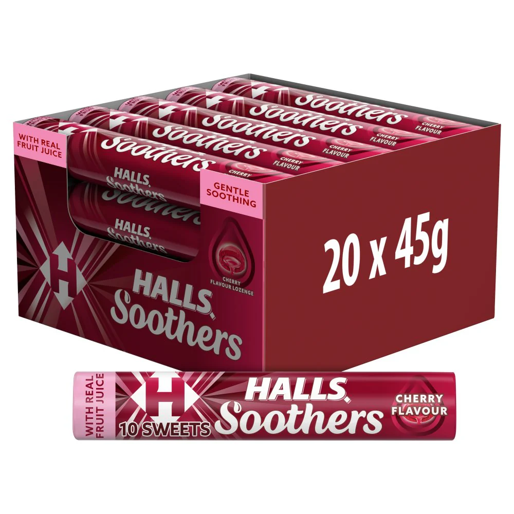 20x Halls Soothers Cherry