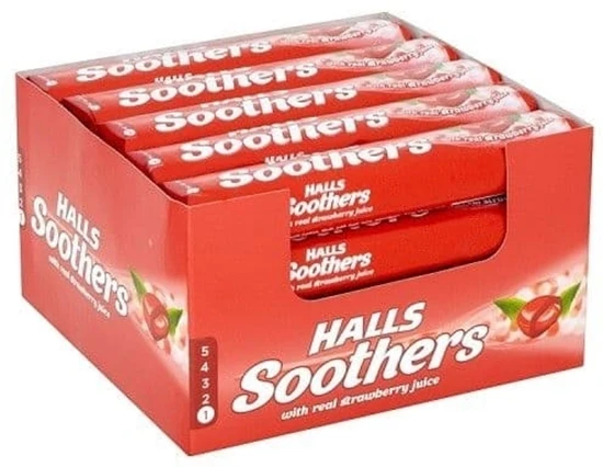 20x Halls Soothers Strawberry