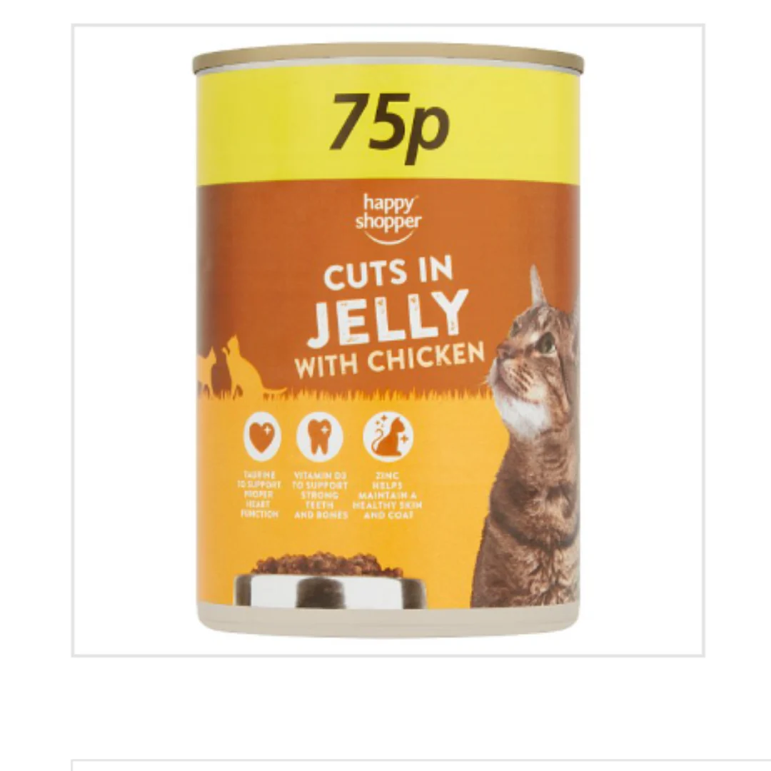 Happy Shopper Cuts in Jelly with Chicken 415g x 12 Tins