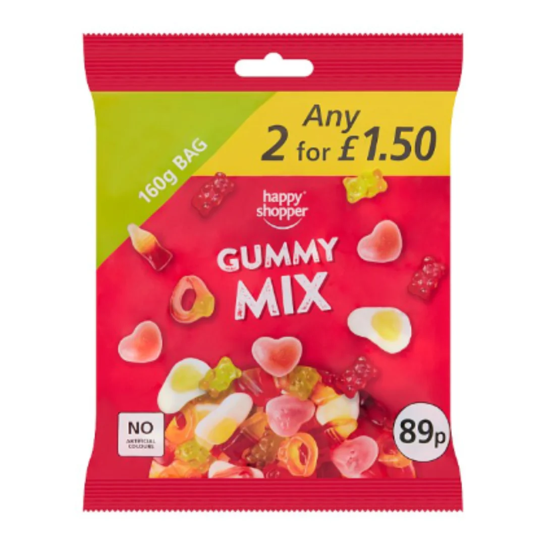 Happy Shopper Gummy Mix 160g x Case of 10