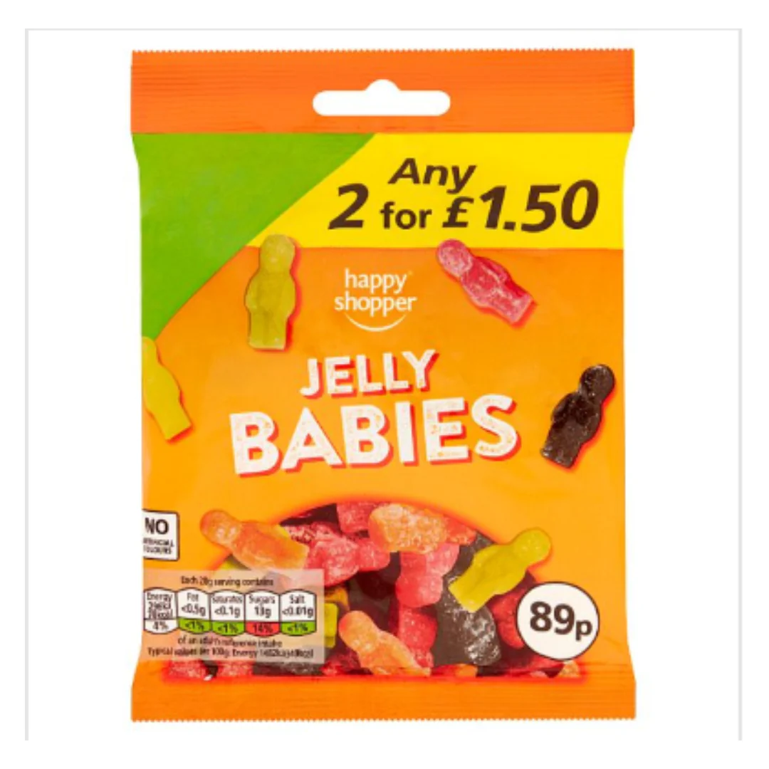 Happy Shopper Jelly Babies 160g x Case of 10