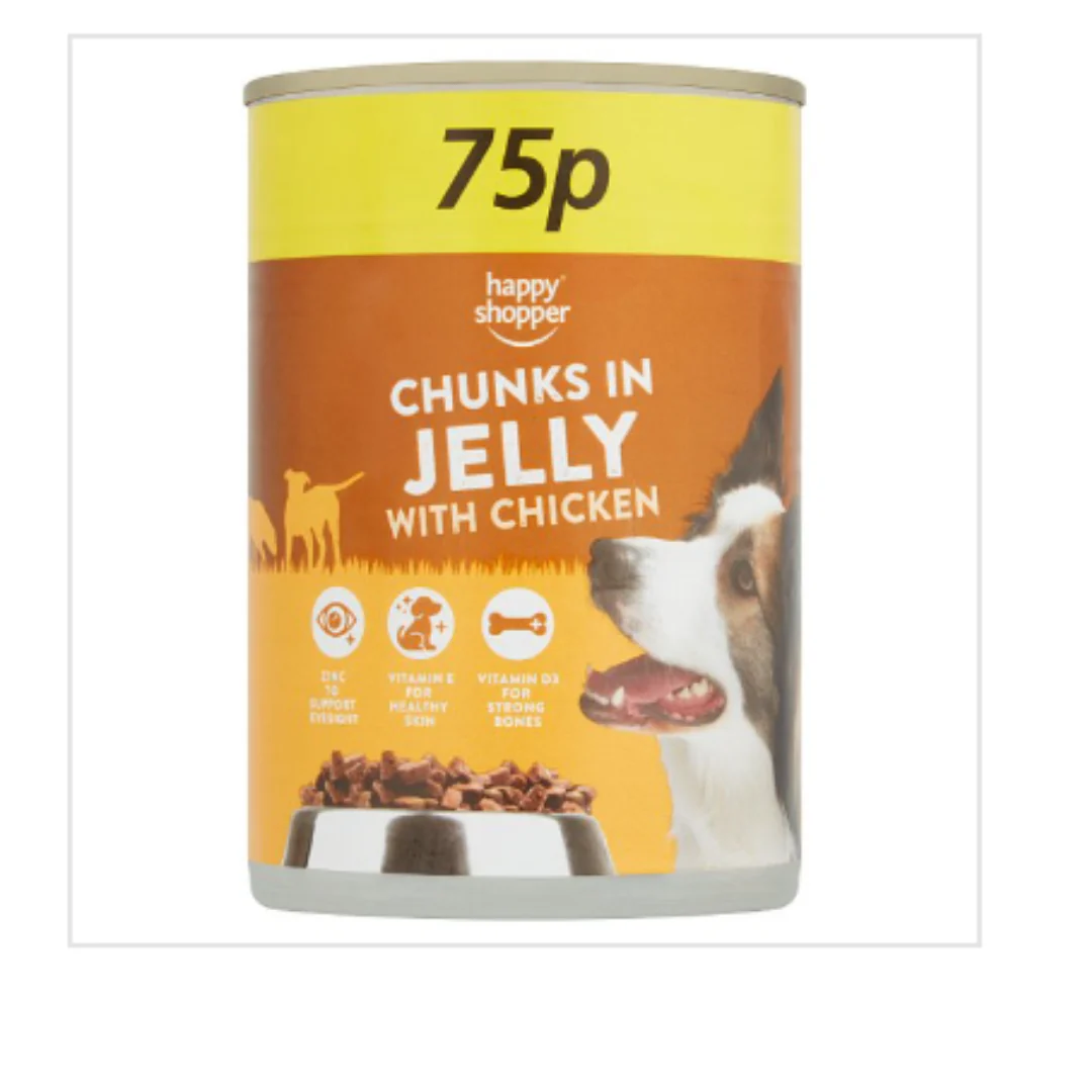 Happy Shopper Chunks in Jelly with Chicken 415g x 12 Tins