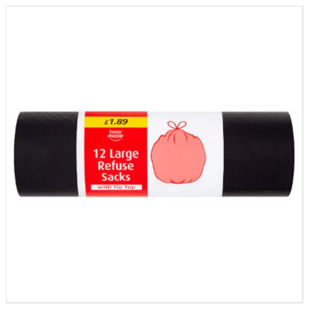 Happy Shopper 12 Large Refuse Sacks | Case of 30