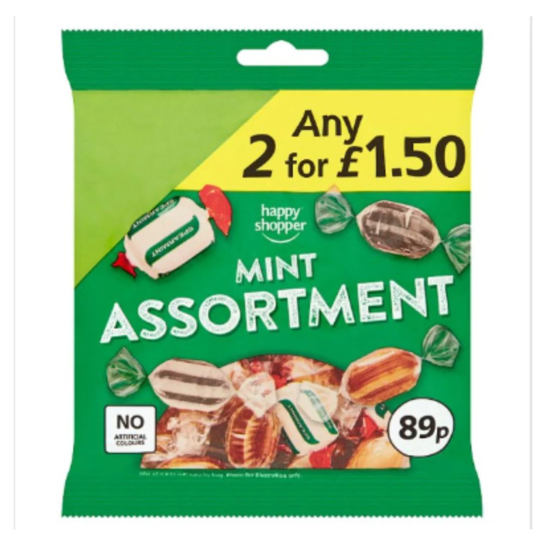 Happy Shopper Mint Assortment 160g x Case of 10