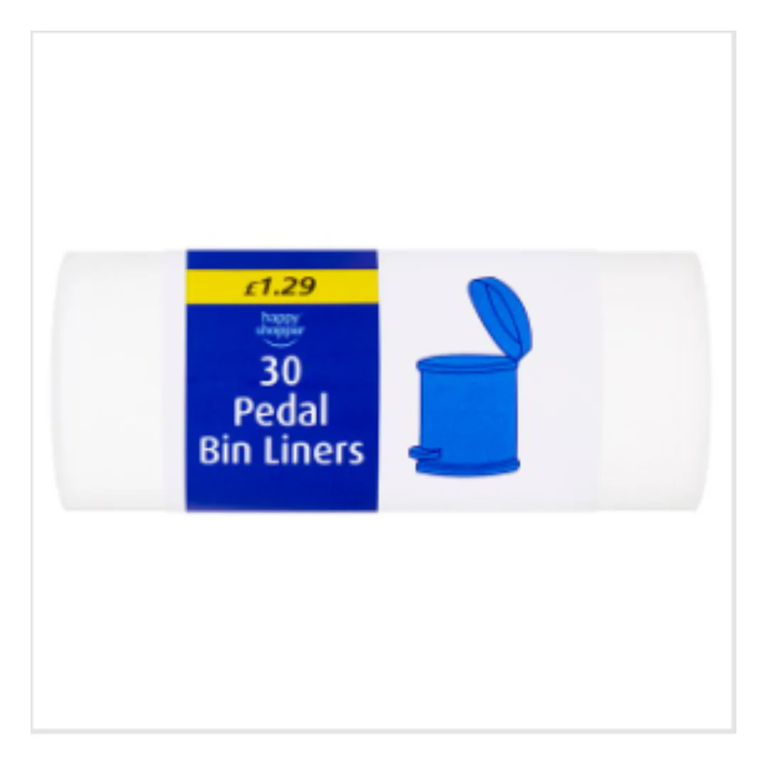 Happy Shopper 30 Pedal Bin Liners | Case of 12