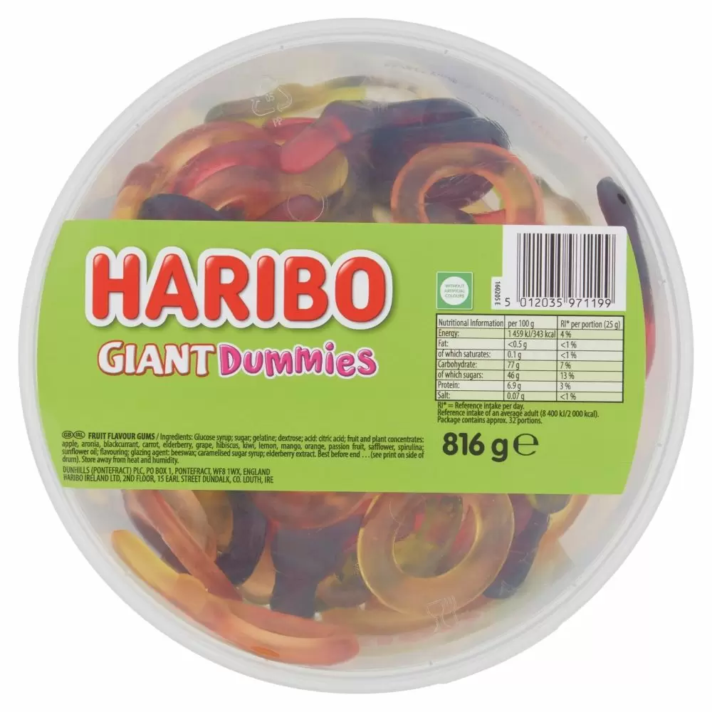 HARIBO Giant Dummies 816g x Case of 1