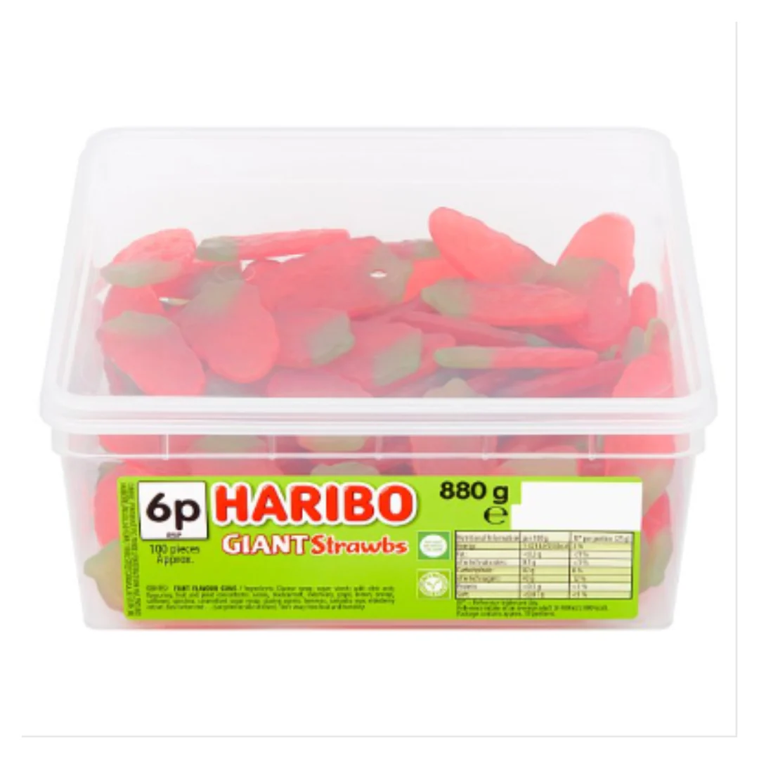 HARIBO Giant Strawbs 880g x Case of 6