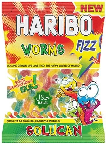 24x Haribo Fizzy Worms