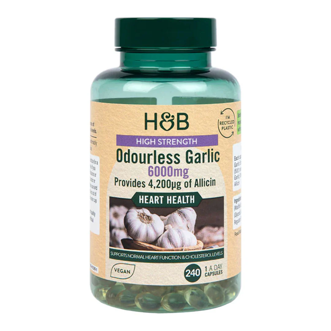 Holland & Barrett Enteric Coated Odourless Garlic 6000mg 240 Capsules