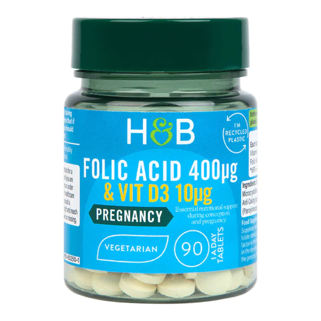 Holland & Barrett Folic Acid & Vitamin D3 90 Tablets