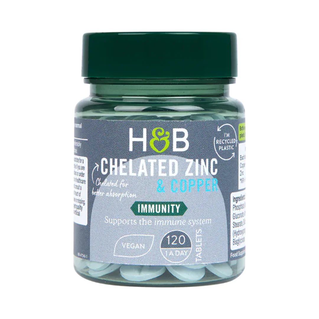 Holland & Barrett High Strength Chelated Zinc & Copper 120 Tablets