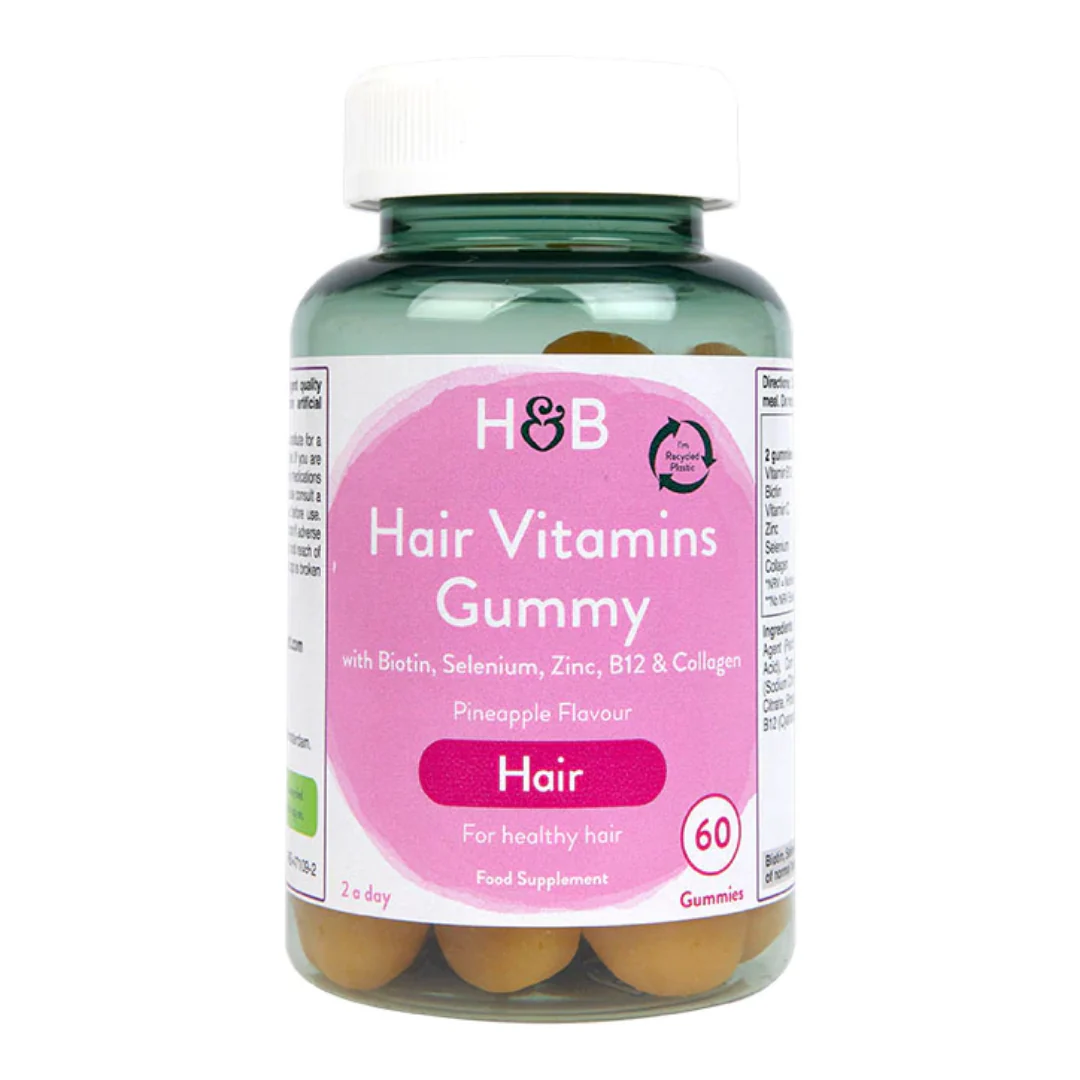 Holland & Barrett Hair Vitamin Pineapple Flavour 60 Gummies