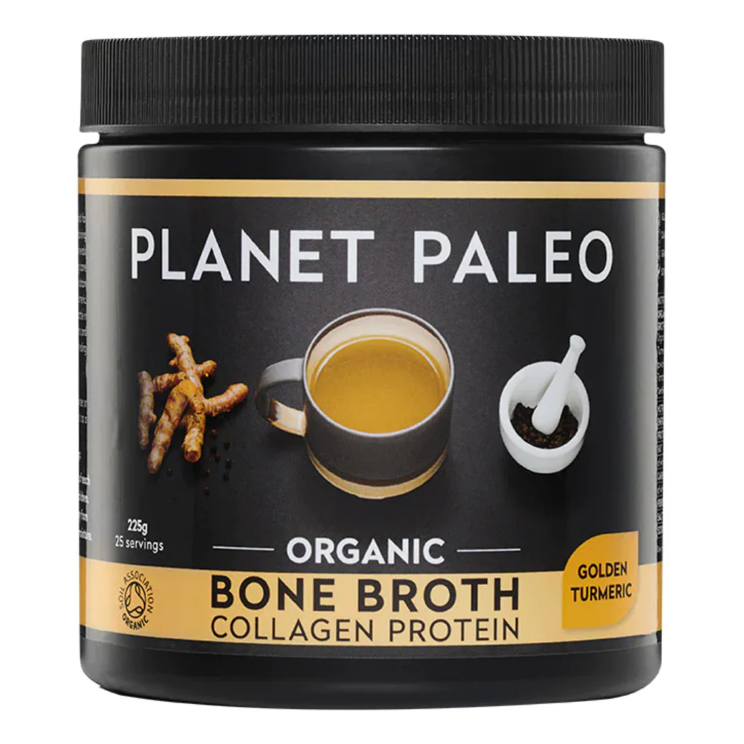 Planet Paleo Organic Bone Broth Collagen Protein 225g - Golden Turmeric