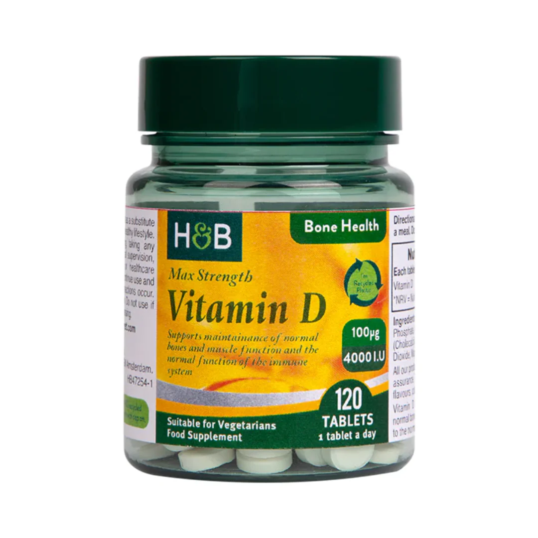 Holland & Barrett Vitamin D 4000 I.U. 100ug 120 Tablets