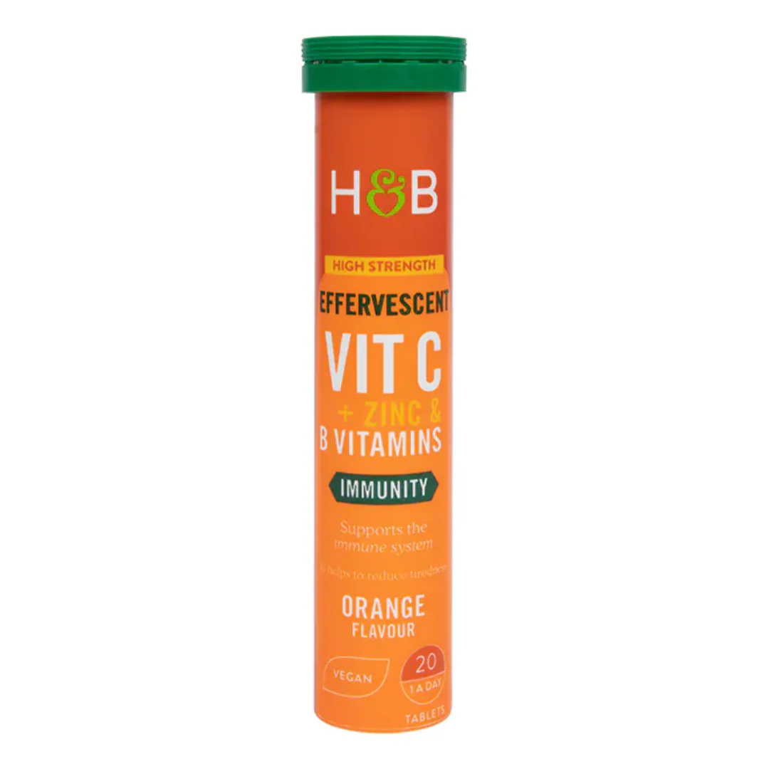 Holland & Barrett Vitamin C, Vitamin B & Zinc 20 Effervescent Tablets