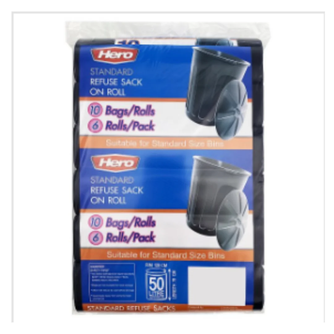 Hero Standard Refuse Sack On Roll 60 Bags/Rolls