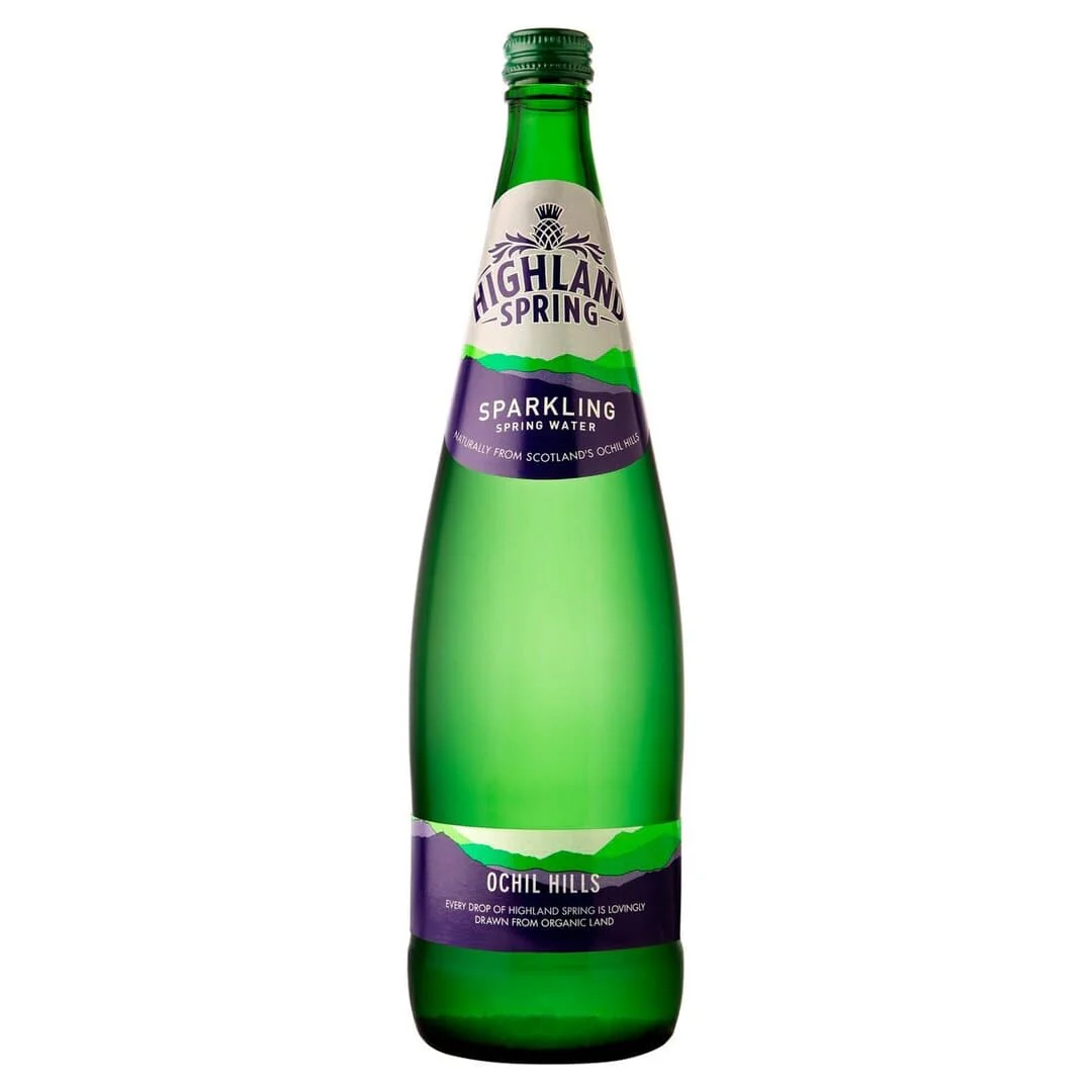 Highland Sparkling Water in Glass Bottle 1 lt x 12