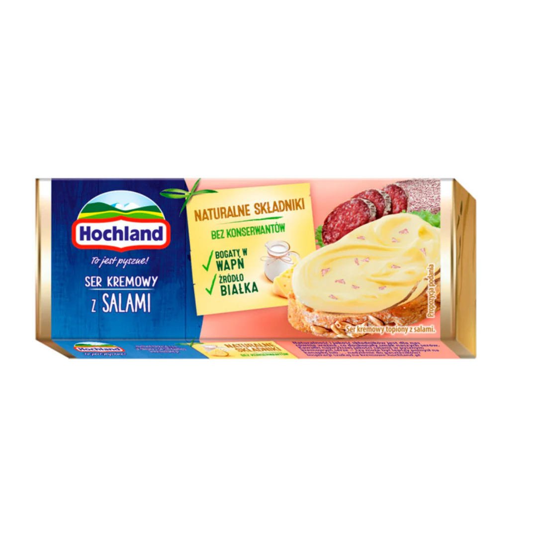 Hochland Block Cheese with Salami 90gr