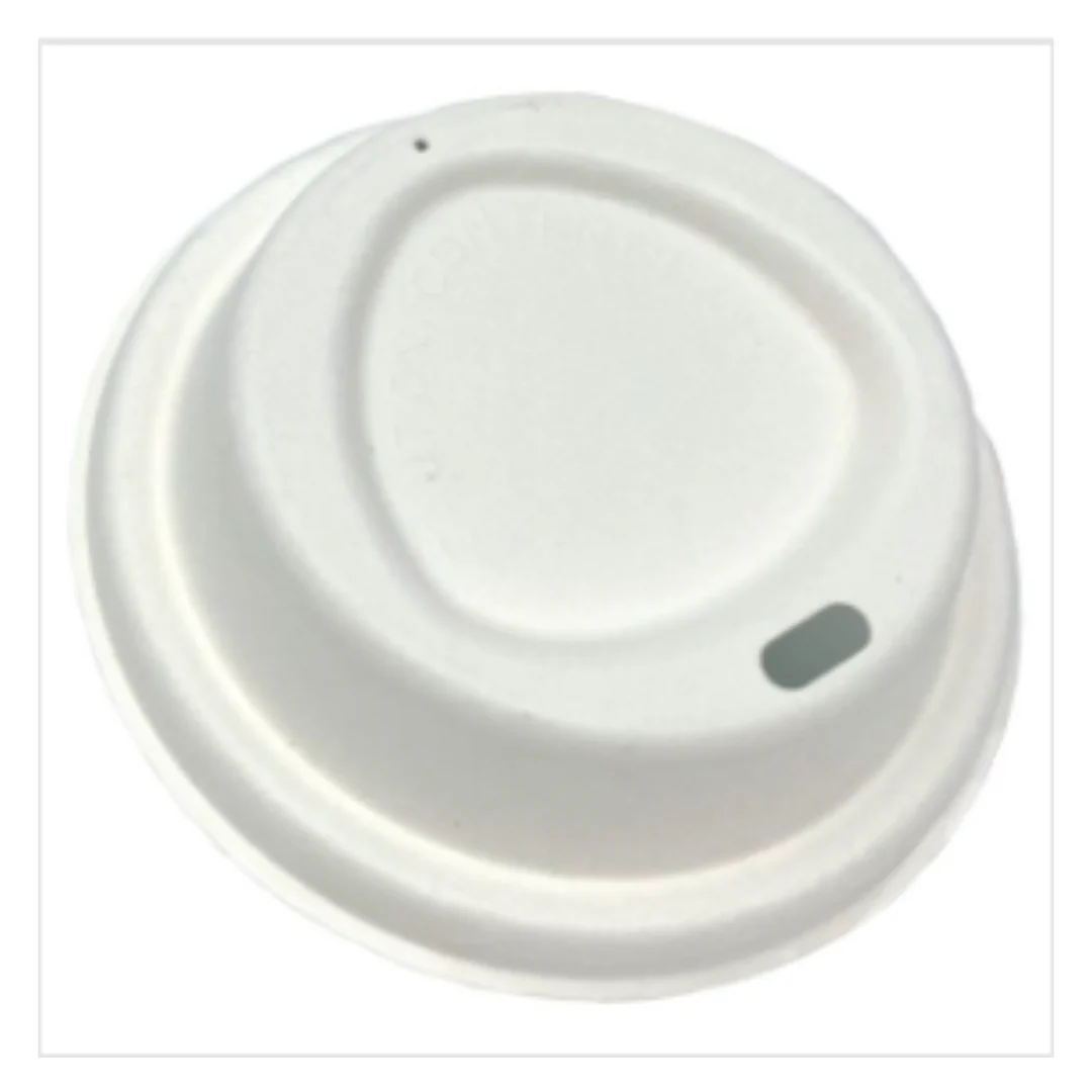 H-Pack 80mm Eco Bagasse Lids 100s x Case of 1