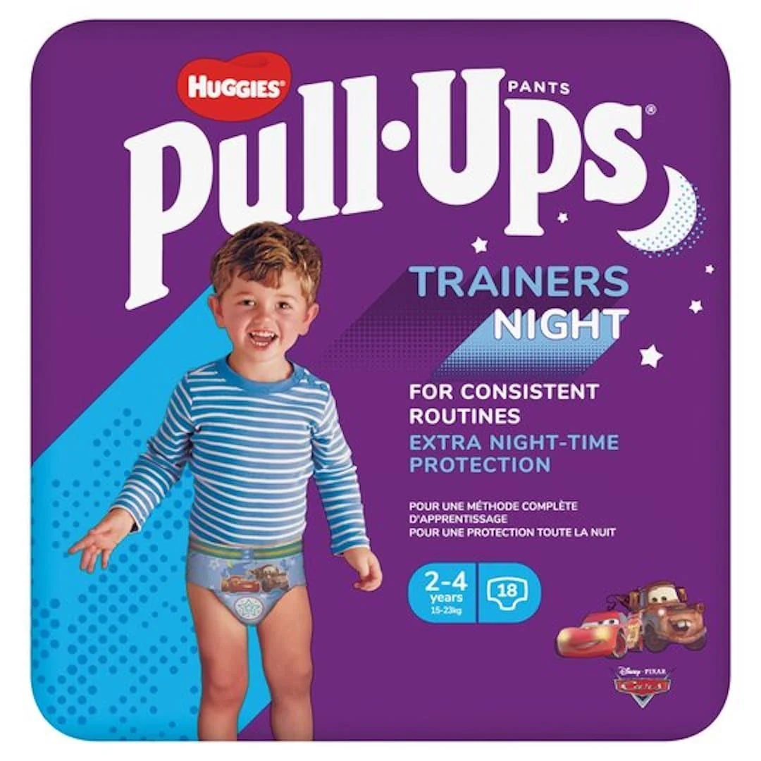 Huggies Pull Ups Blue Training Pants 2-4 Years Night 18 Pack