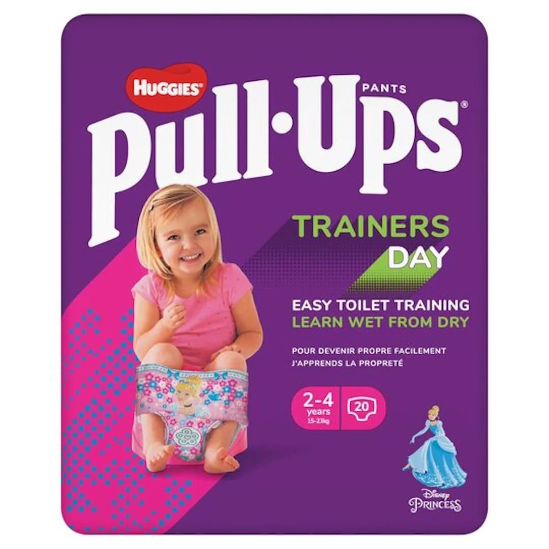 Huggies Pull Ups Pink Training Pants 2-4 Years Day 20 Pack