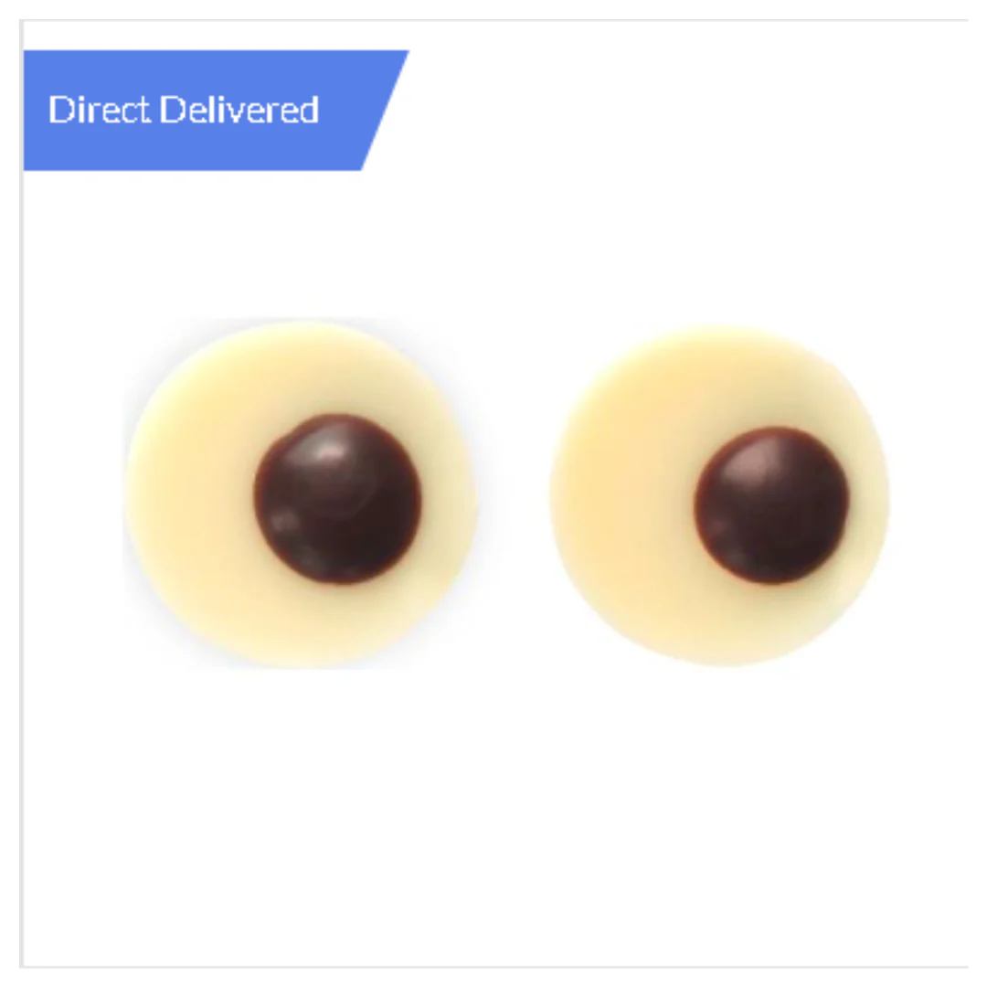 IBC Happy Eyes 192pc 1.5cm 3D wh&dk Choc x Case of 1