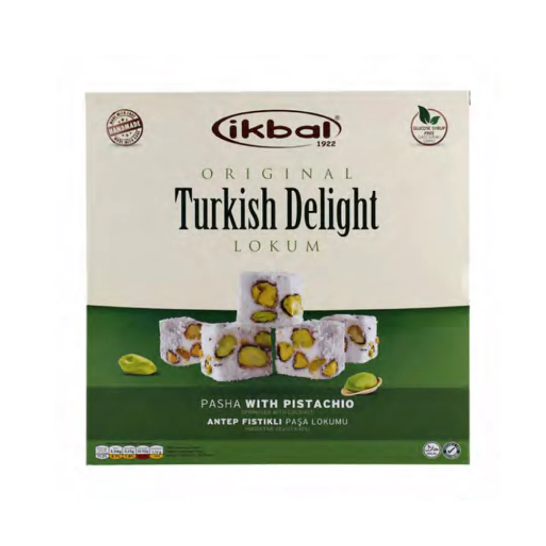 IKBAL Turkish Delight - Double Roasted with Pistachio 350g x 6 pack