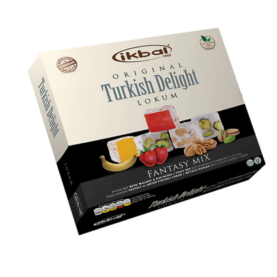 IKBAL Turkish Delight - Fantasy Mix with Walnut & Pistachio 350g x 6 pack