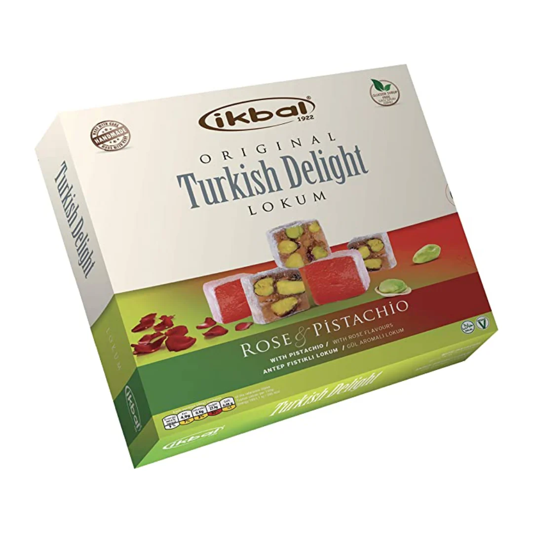 IKBAL Turkish Delight - Pistachio & Rose 350g x 6 pack