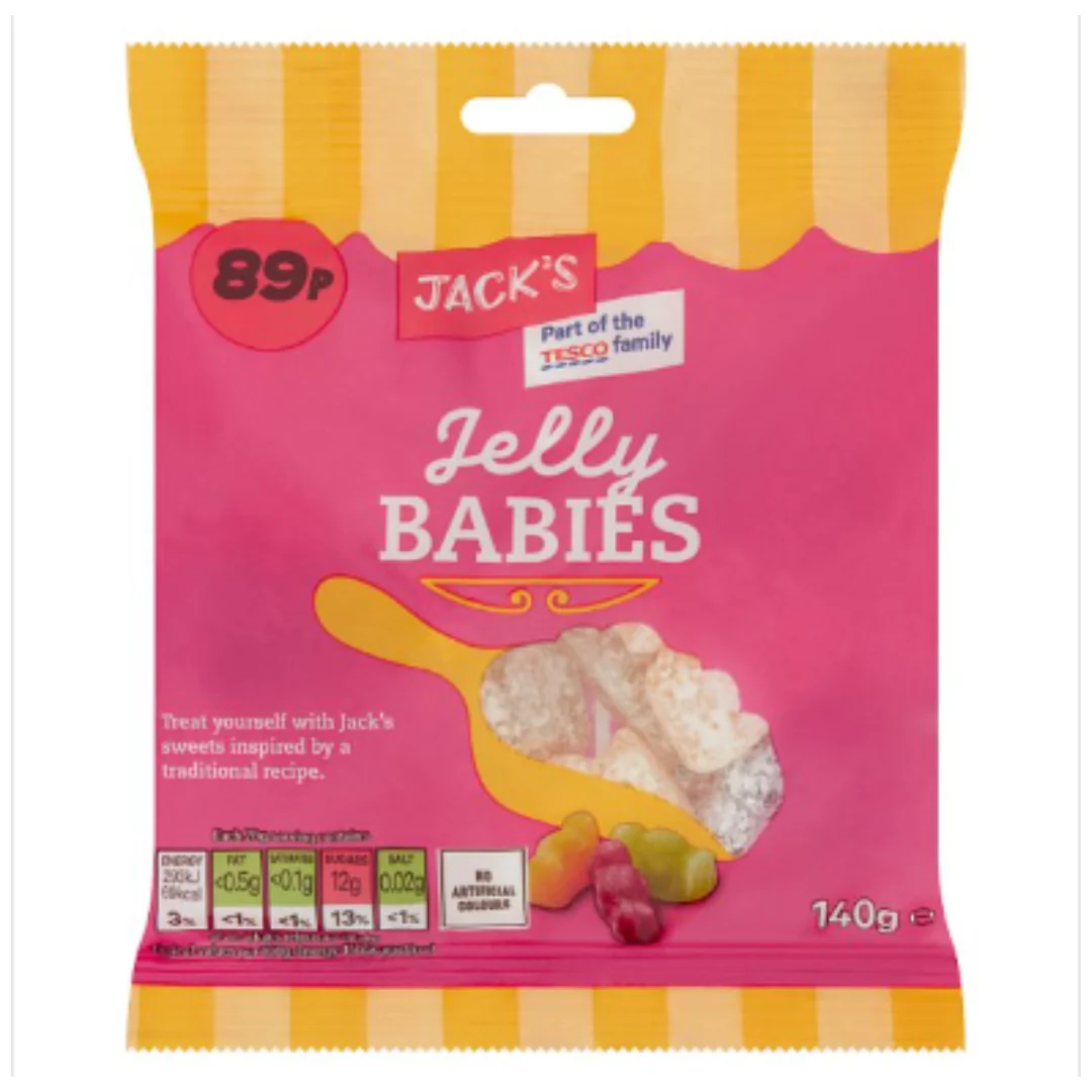 Jack's Jelly Babies 140g x Case of 12