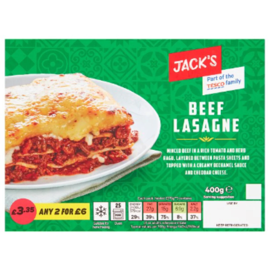 Jack's Beef Lasagne 400g x 6