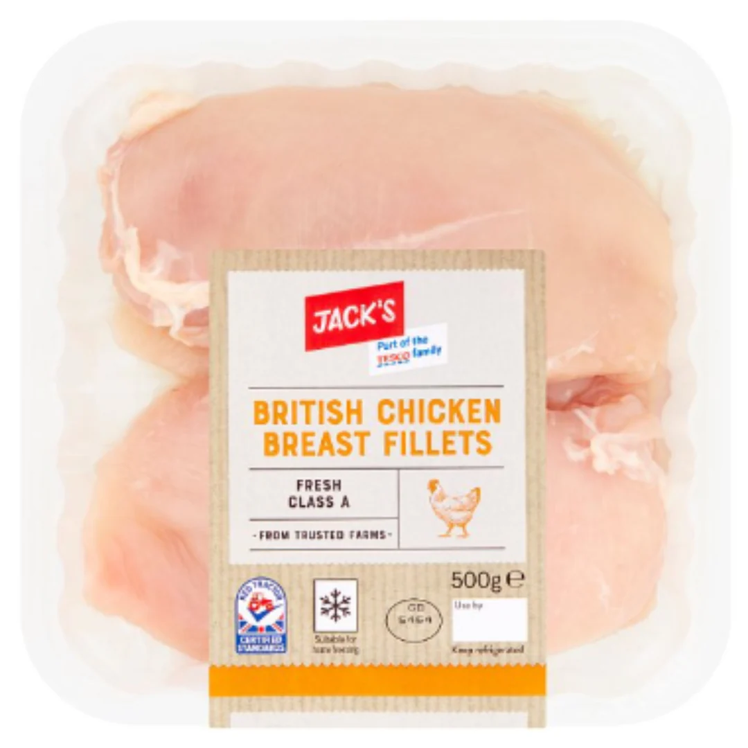 Jack's British Chicken Breast Fillets 500g x 1 Pack