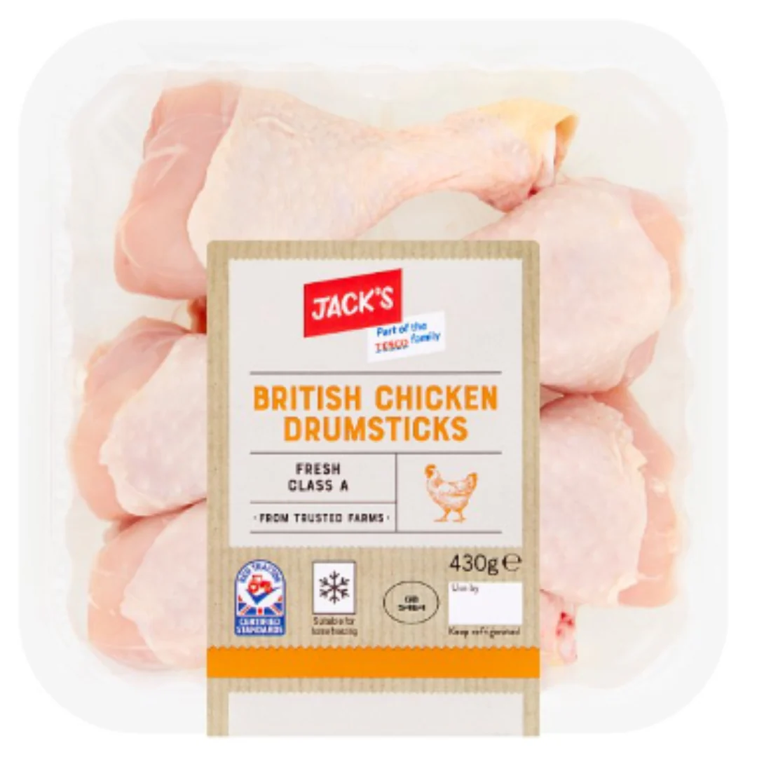 Jack's British Chicken Drumsticks 430g x 4 Packs
