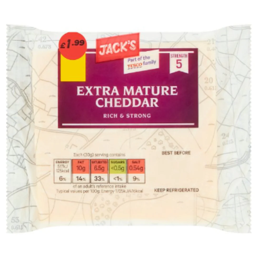 Jack's Extra Mature Cheddar 200g x 10