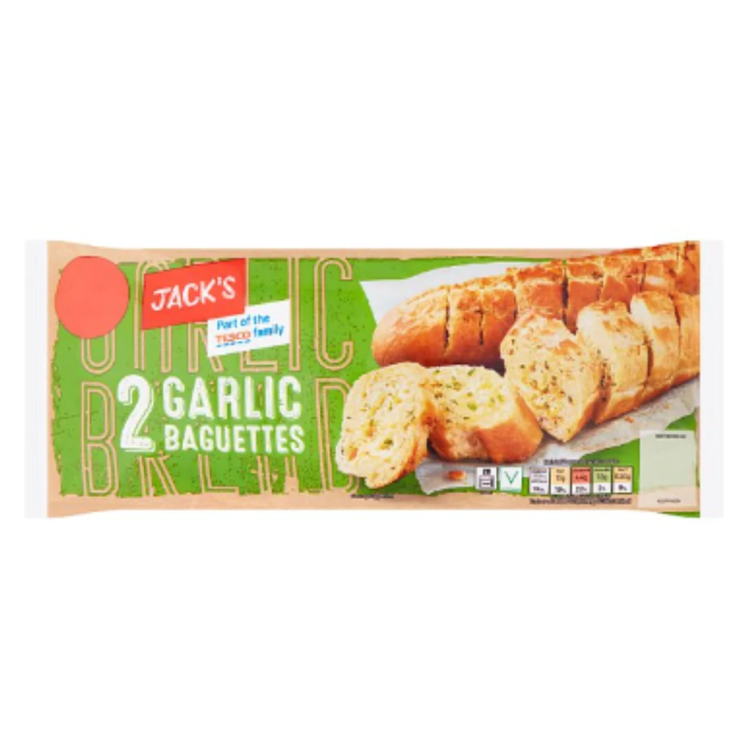 Jack's 2 Garlic Baguettes 338g x 12 Packs