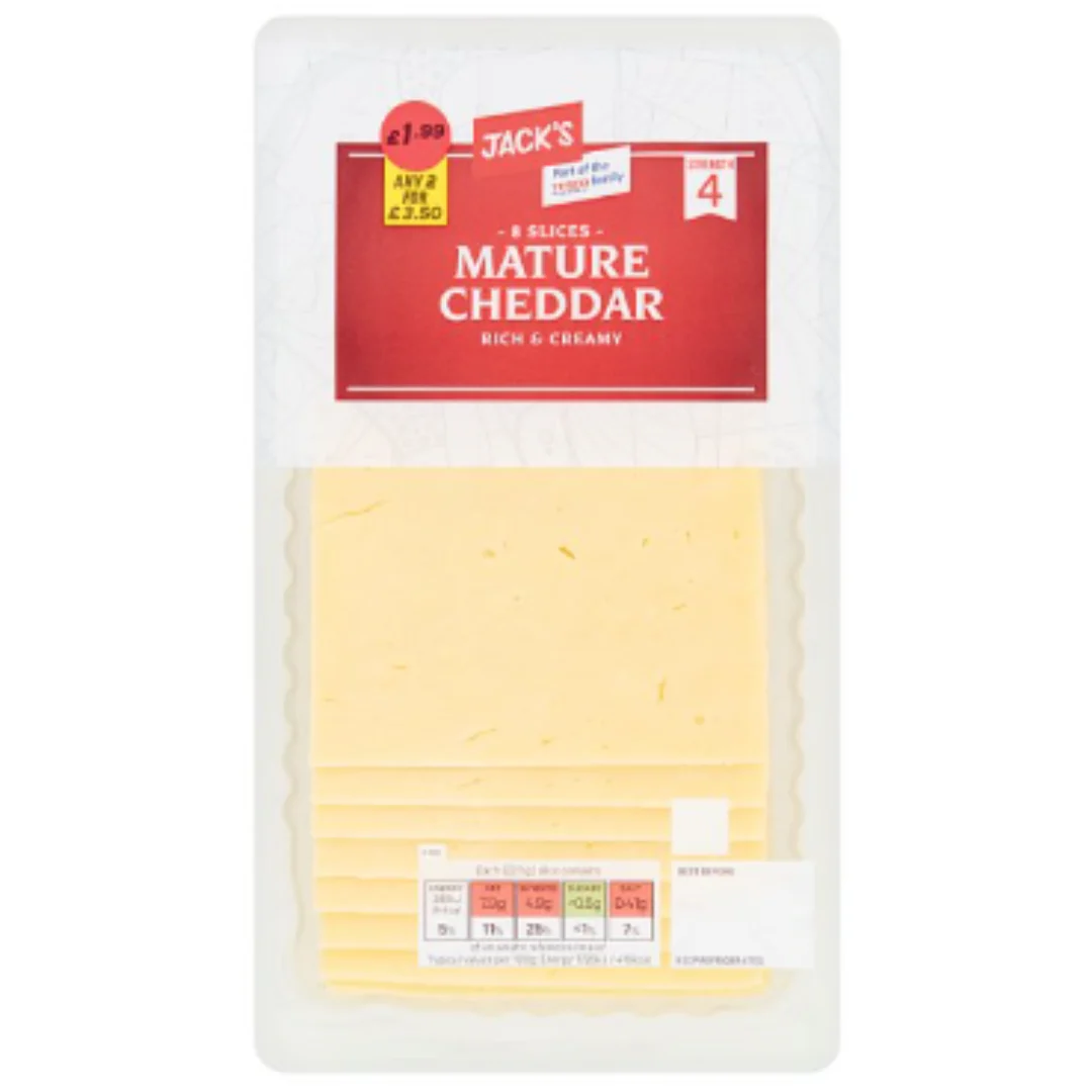 Jack's 8 Slices Mature Cheddar Rich & Creamy 180g x 10