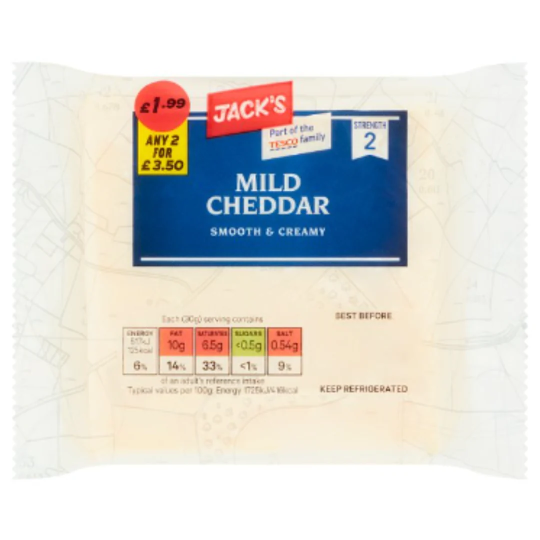 Jack's Mild Cheddar 200g x 10