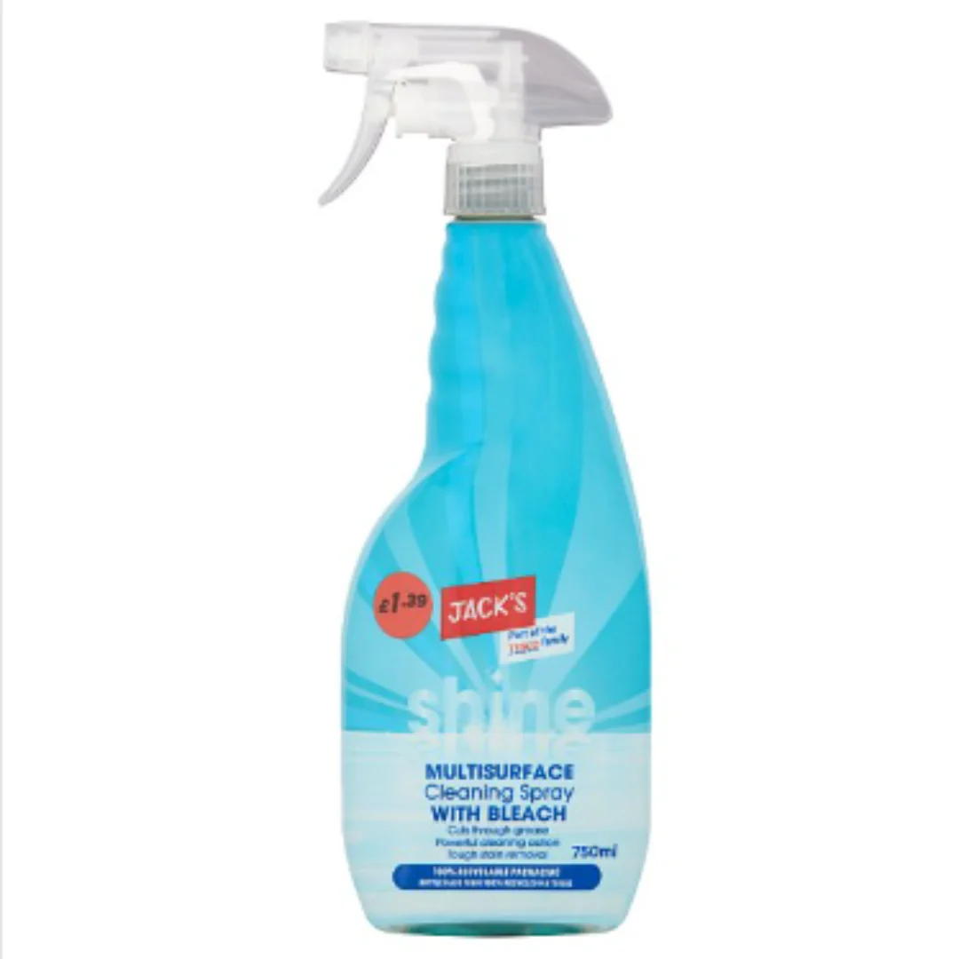 Jack's Shine Multisurface Cleaning Spray with Bleach 750ml x Case of 6