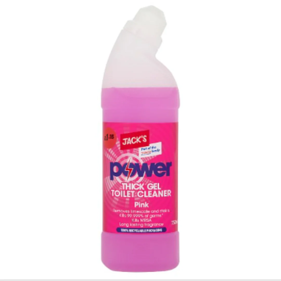 Jack's Power Thick Gel Toilet Cleaner Pink 750ml x Case of 9